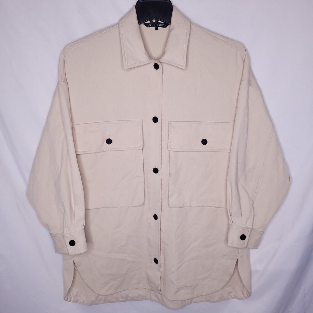 Zara Cream Oversized Jacket